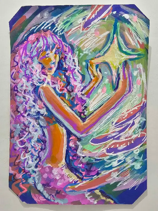 Starburst aceo art card