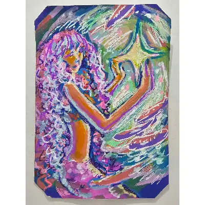 Starburst aceo art card thumbnail 1
