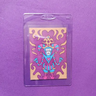 Original Fantasy Jester Creature Marker Illustration OOAK aceo art card thumbnail 2
