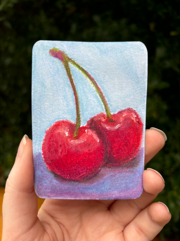 Cherries aceo art card