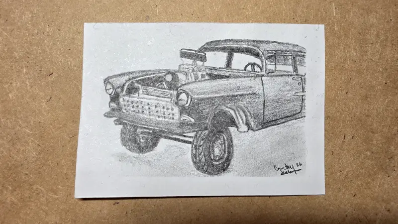 '55 Chevy aceo art card