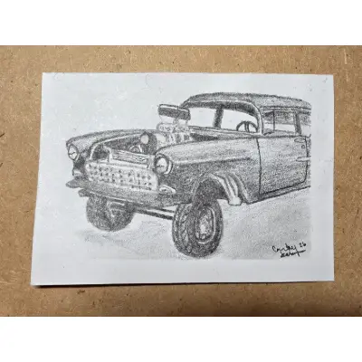 '55 Chevy aceo art card thumbnail 1