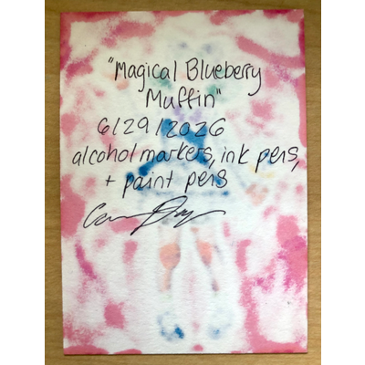 Magical Blueberry Muffin aceo art card thumbnail 2