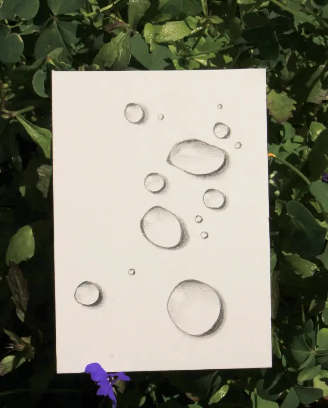 Water Droplet study #2 aceo art card
