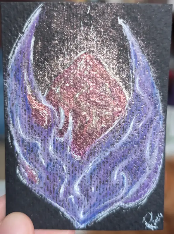 The Weight of the Unsaid aceo art card