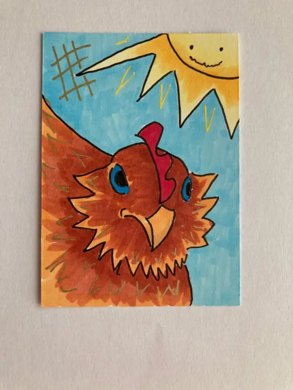 Gabi is Concerned aceo art card