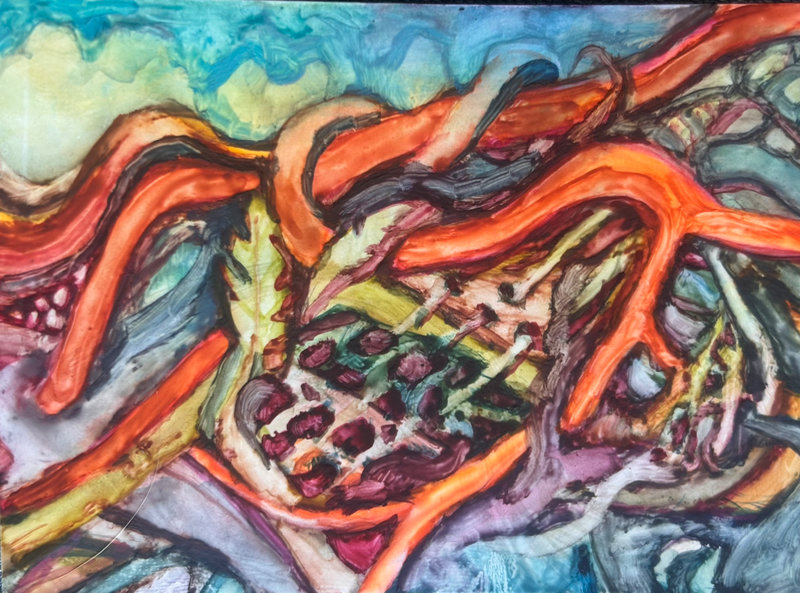 Beach aceo art card