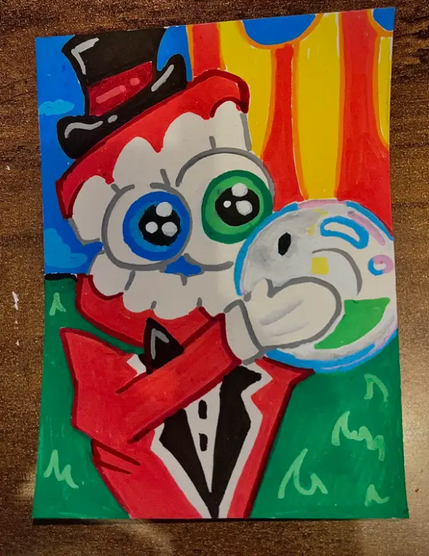Caine & Bubble aceo art card