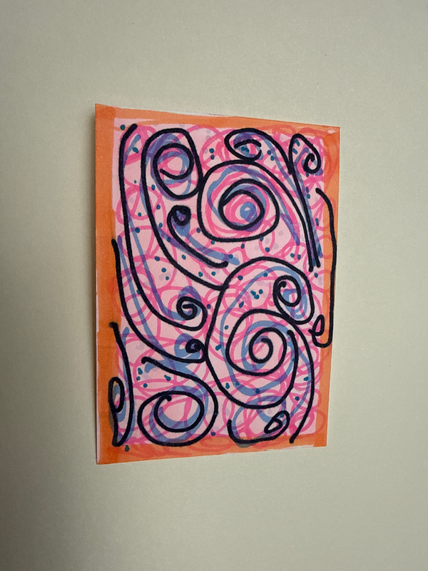 Swirlies aceo art card