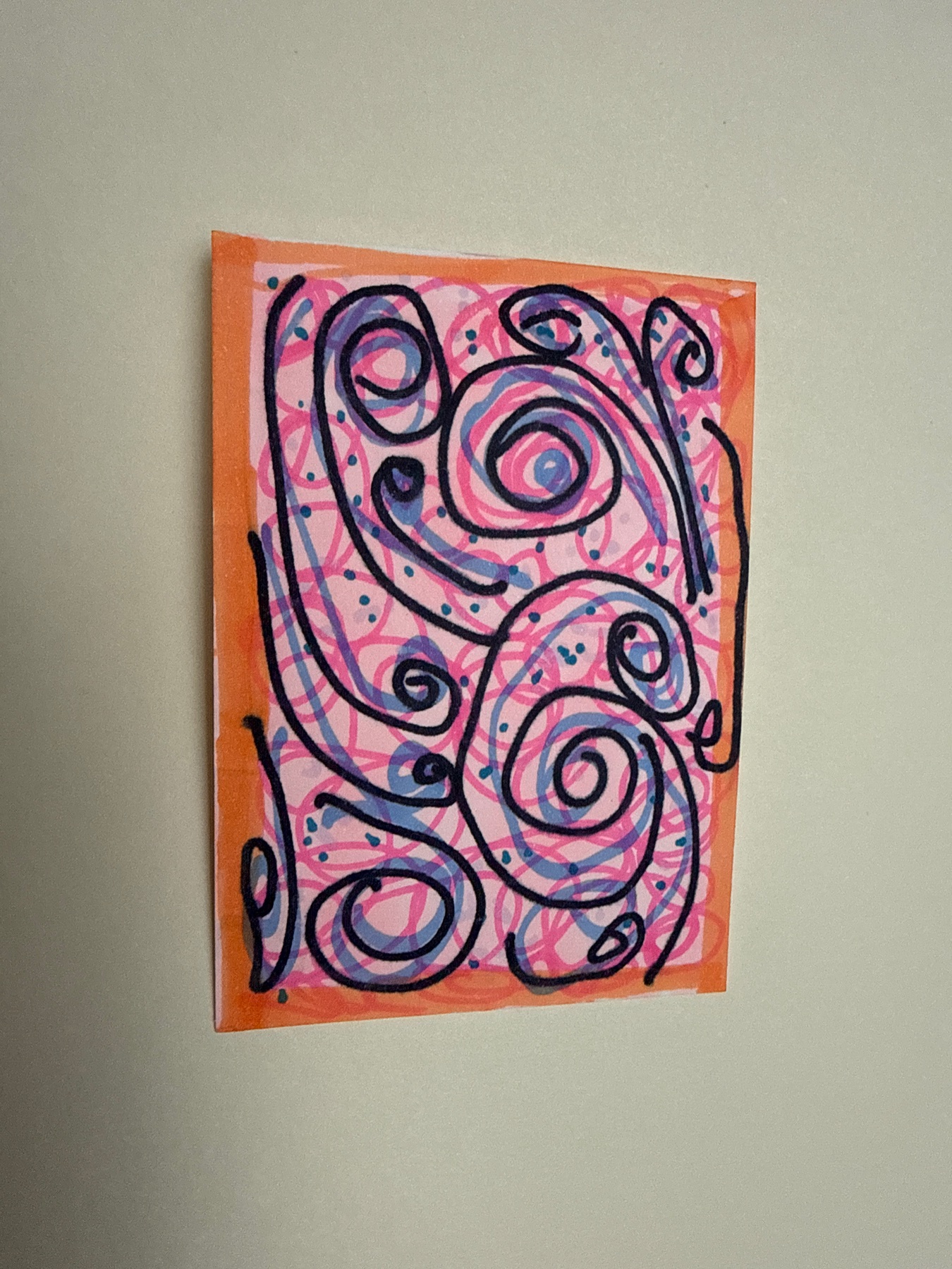 Swirlies aceo art card