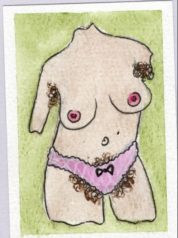 Overgrown aceo art card