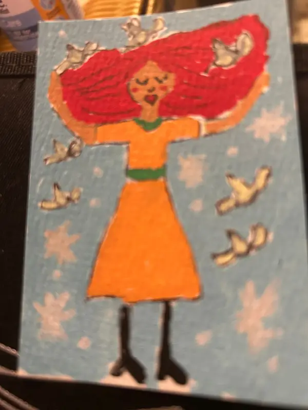 ACEO Acrylic and Ink Princess Esobel aceo art card