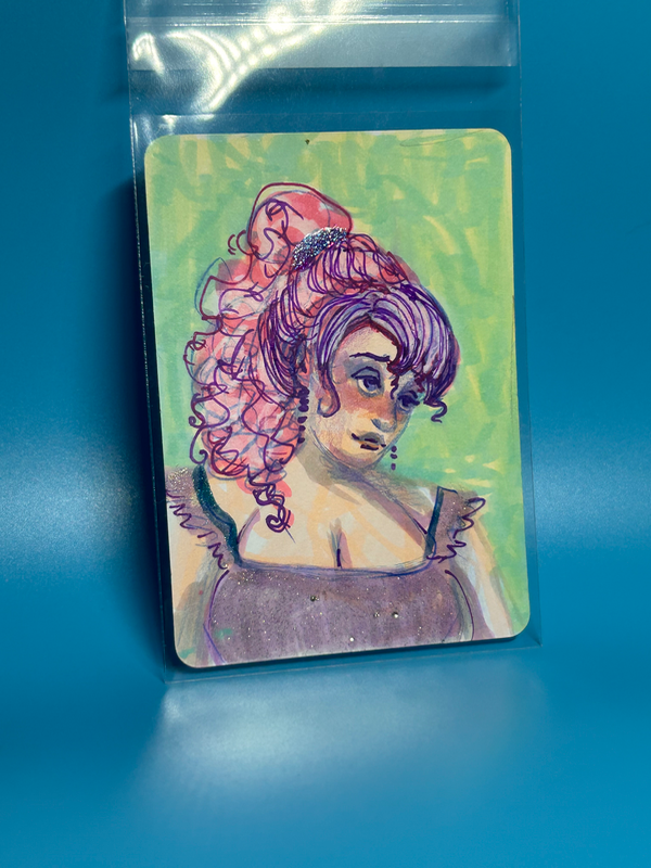 Pout baby aceo art card