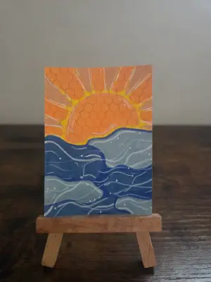 Sunny Waters ☀️ aceo art card thumbnail 2