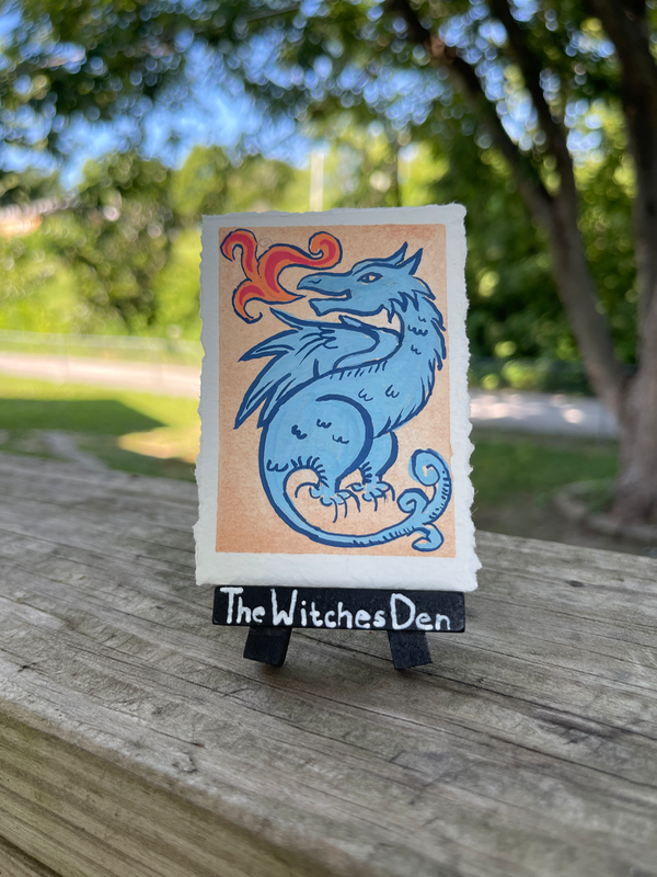 Blue Dragon aceo art card