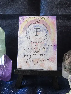 Elyndra, Devourer of Dawn - The Celestial Sisters Series aceo art card thumbnail 4