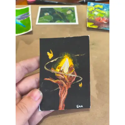 Gandalf's Staff aceo art card thumbnail 1