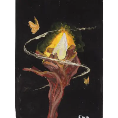 Gandalf's Staff aceo art card thumbnail 2
