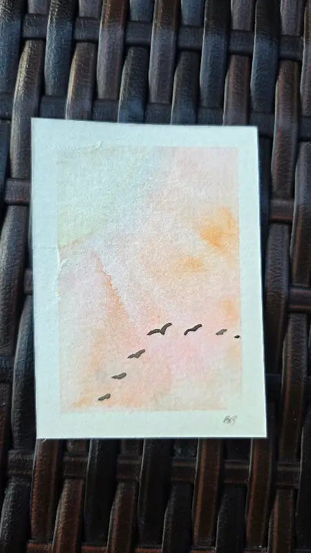 Migrants (Canada Goose) aceo art card