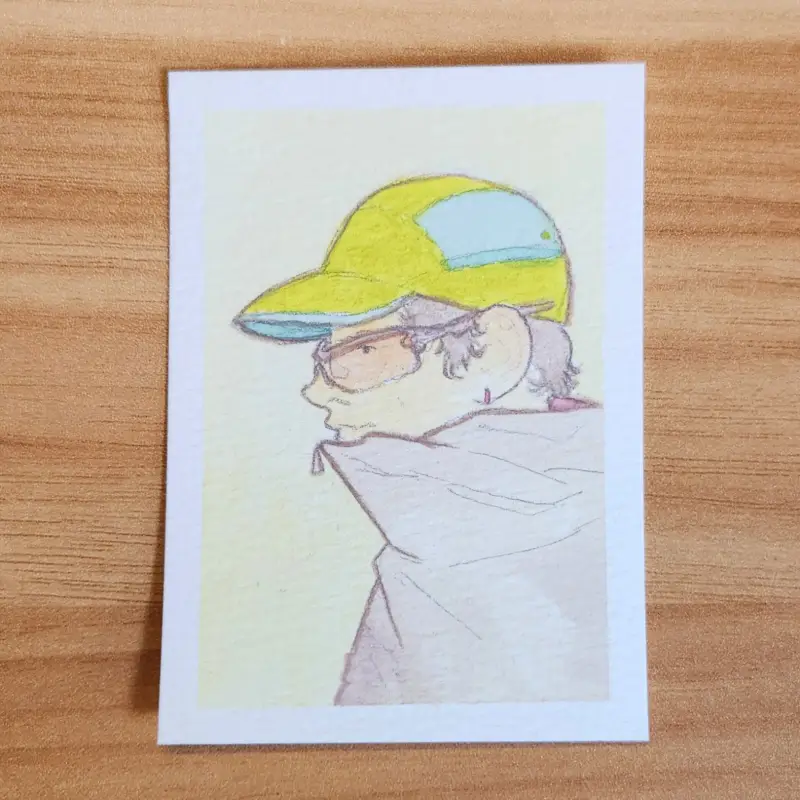 hiking: cap aceo art card