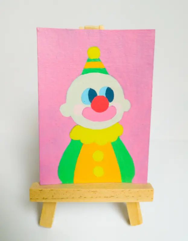 Happy Clown aceo art card