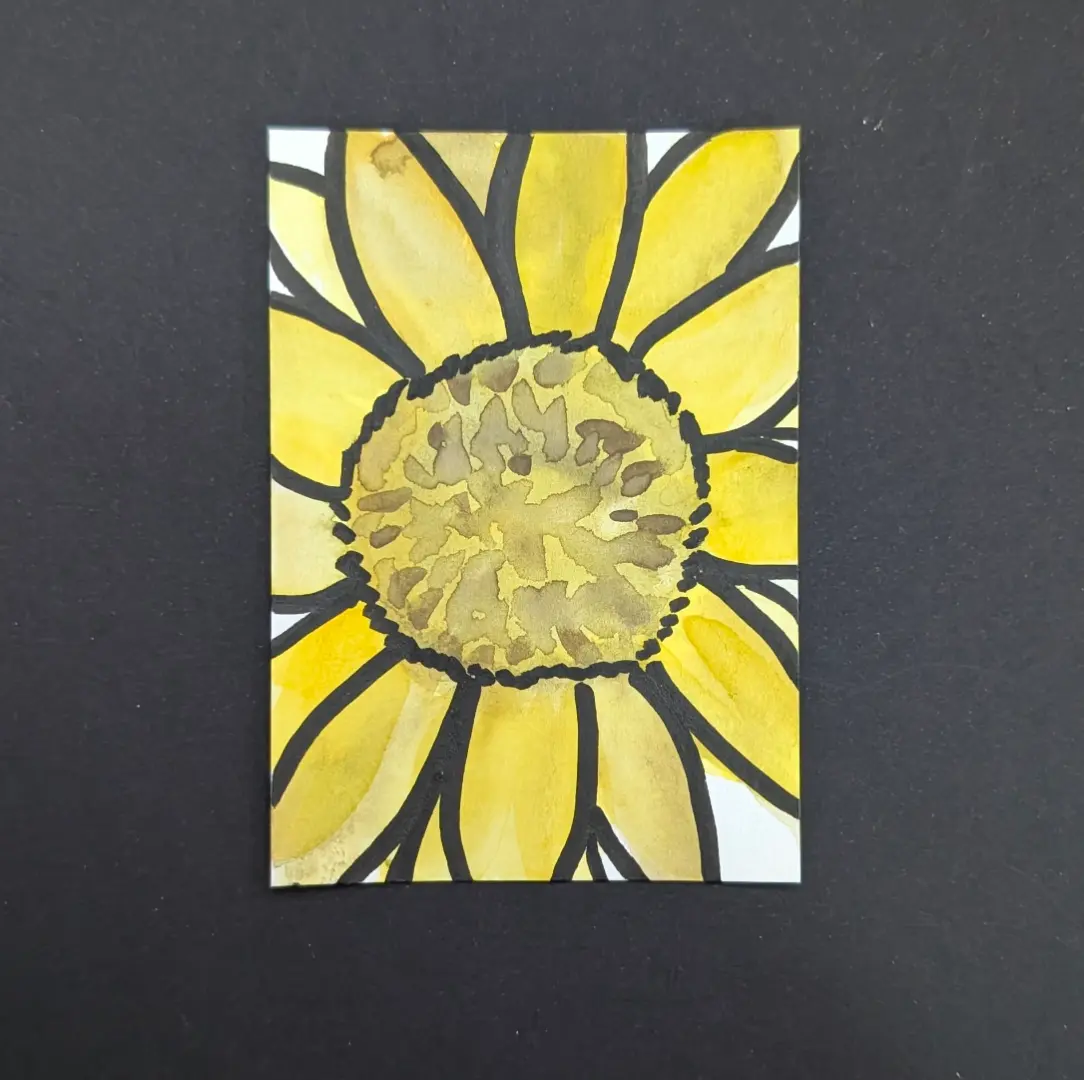 Sunflower #1 aceo art card