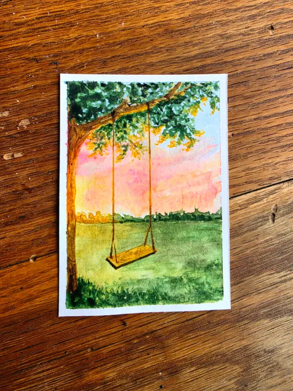 Glowing Swing aceo art card
