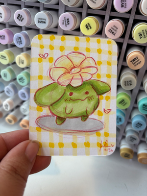 “Skiploom” Pokemon aceo art card thumbnail 2