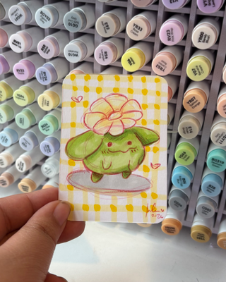“Skiploom” Pokemon aceo art card thumbnail 1