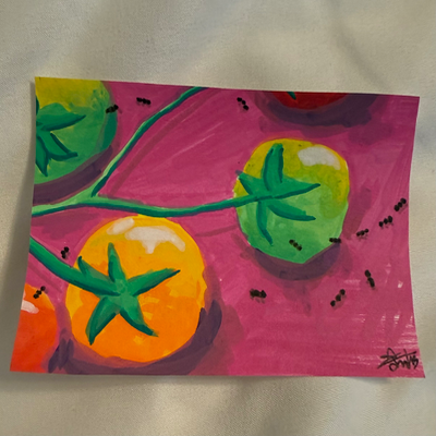 Vegetable Sunset 3/5 aceo art card thumbnail 1