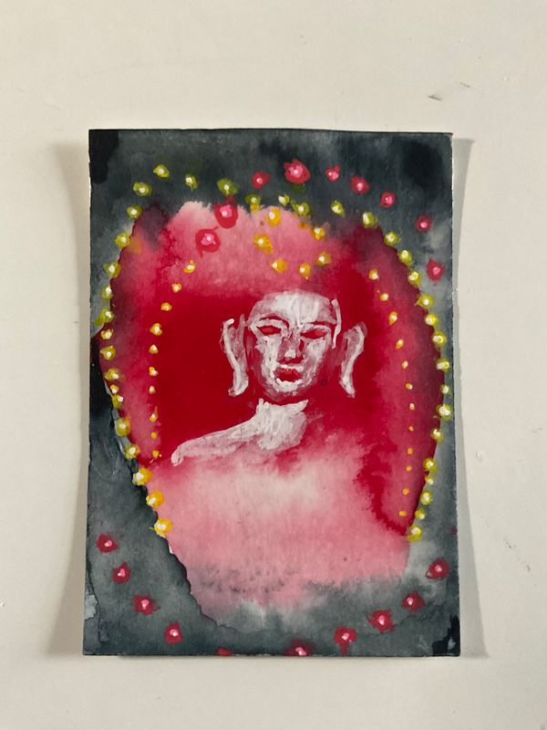 Buddha aceo art card