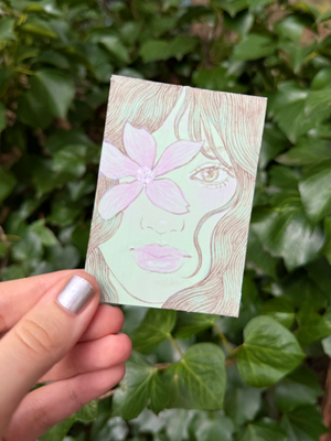 Green Girl #1 aceo art card thumbnail 2