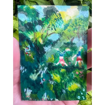 Before Dinner aceo art card thumbnail 2