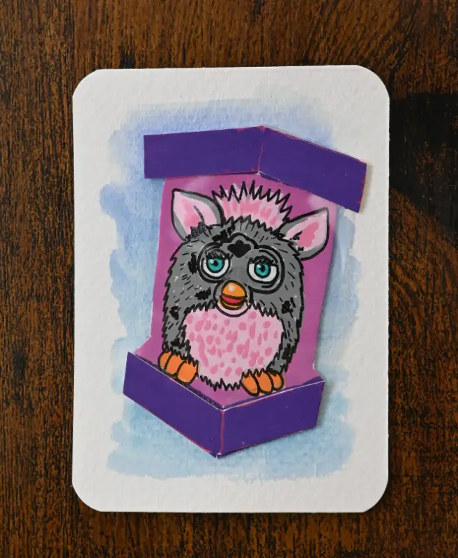 Furby aceo art card