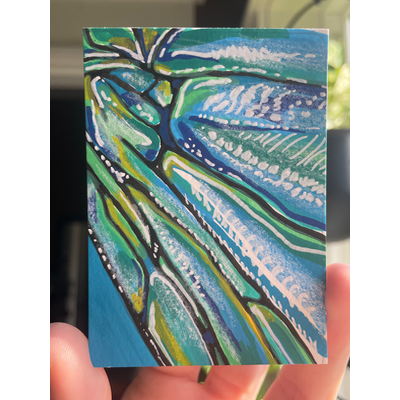 Dragonfly wing - original by Norah Mae aceo art card thumbnail 1