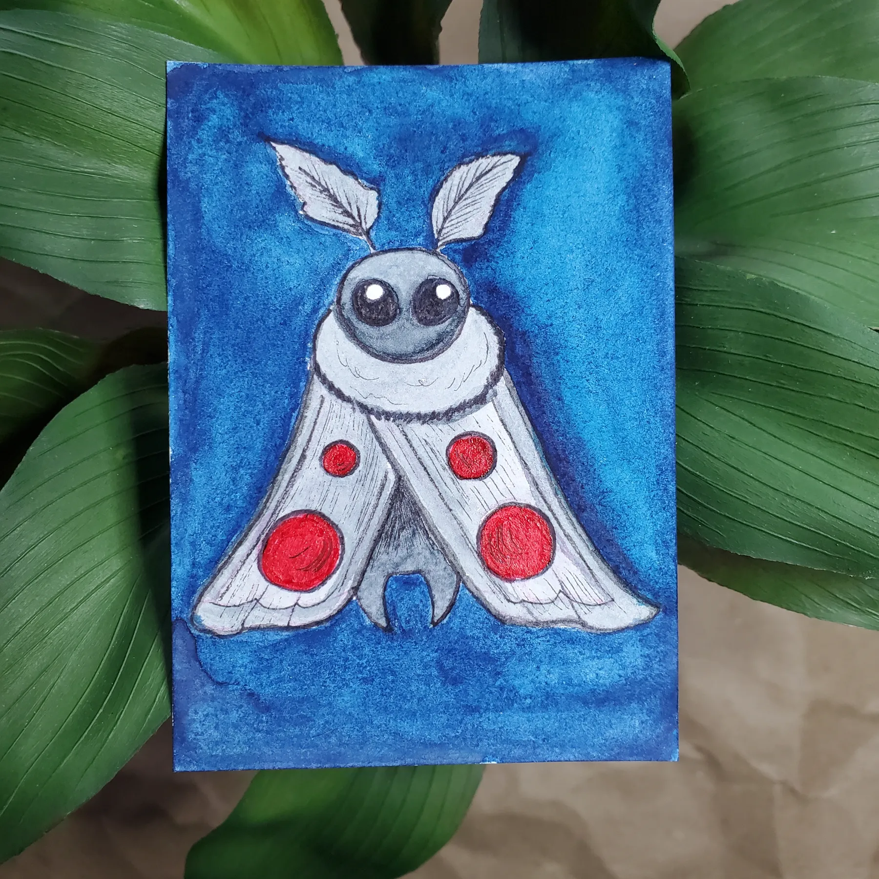 Cute Mothman aceo art card
