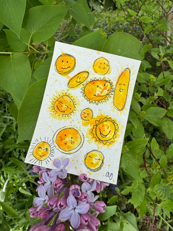 ‘Sunshine on my mind’ aceo art card
