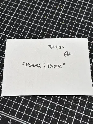 "Mamma & Pappa" ink/water color Orange/Yellow/Brow Clown Fish Protecting the Nest aceo art card thumbnail 2
