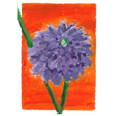 Dahlia aceo art card thumbnail 1