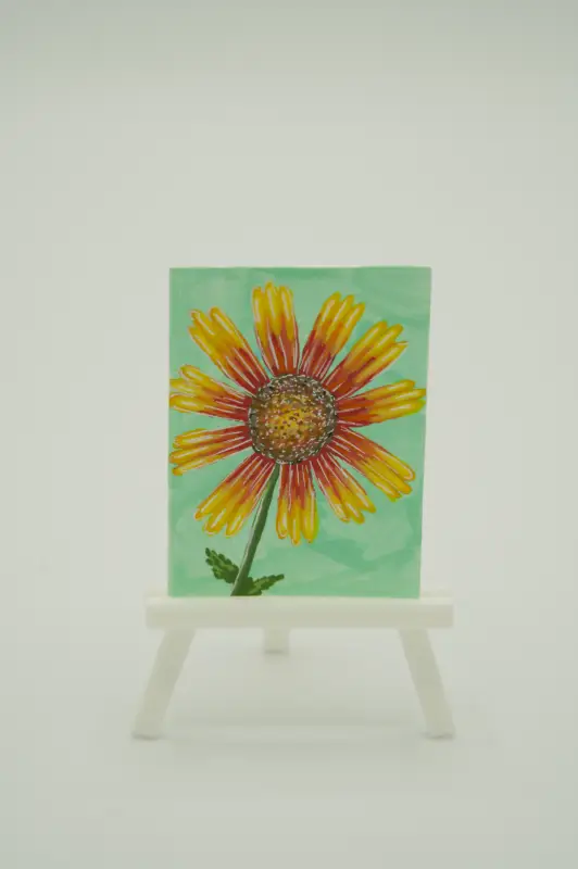 Flower aceo art card