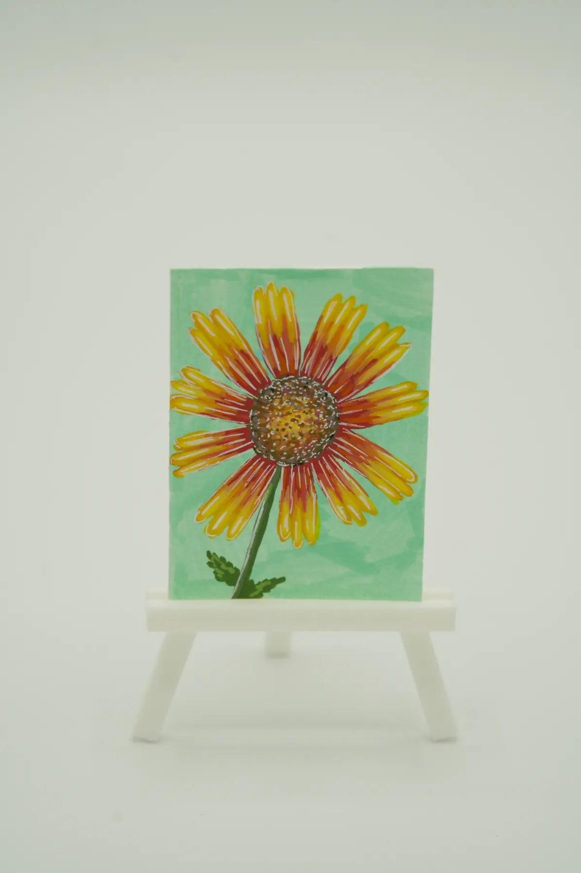 Flower aceo art card