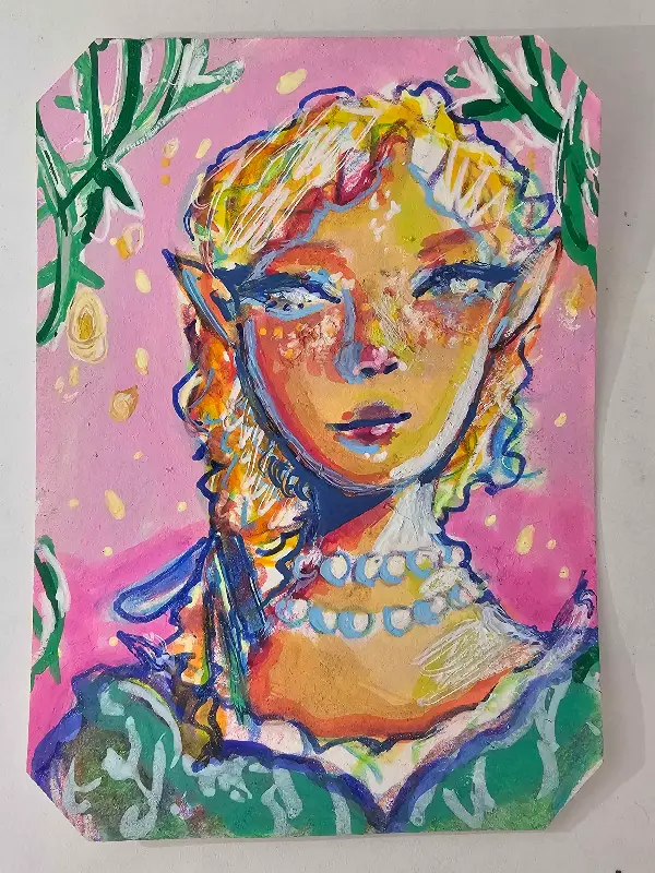 Pretty Princess aceo art card