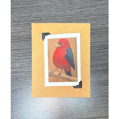 ACEO Original Acrylic Painting Bird Series by Emily aceo art card thumbnail 2