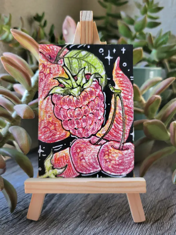 RedRed aceo art card