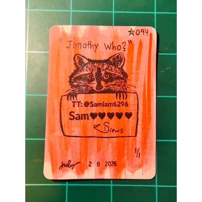 Jimothy Who? aceo art card thumbnail 2