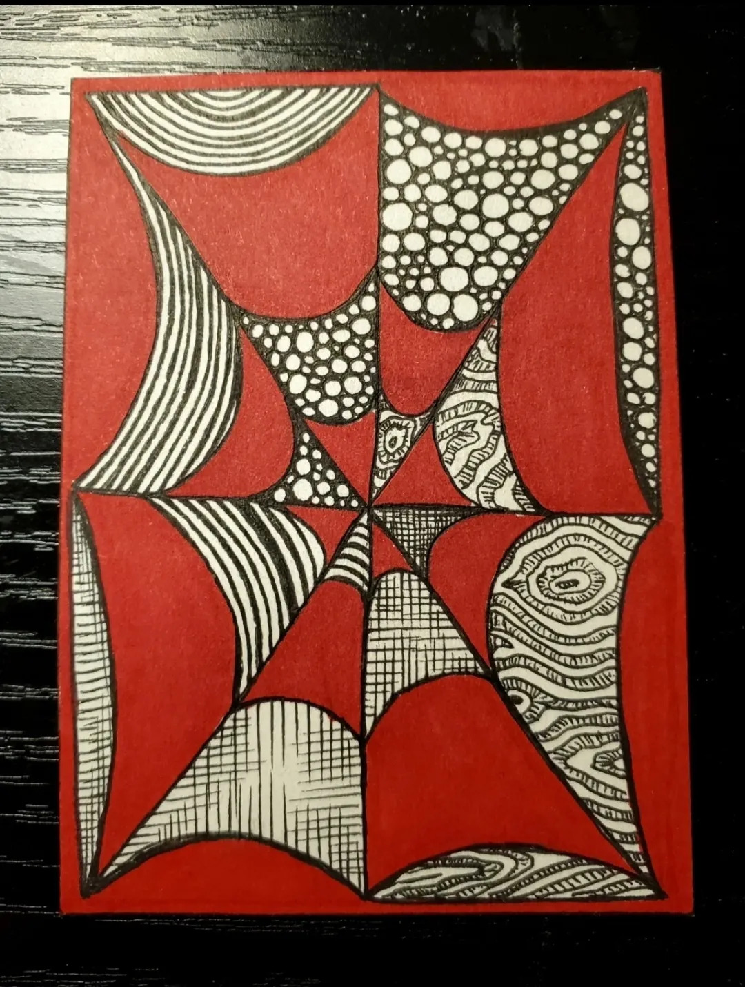 Red Webby aceo art card