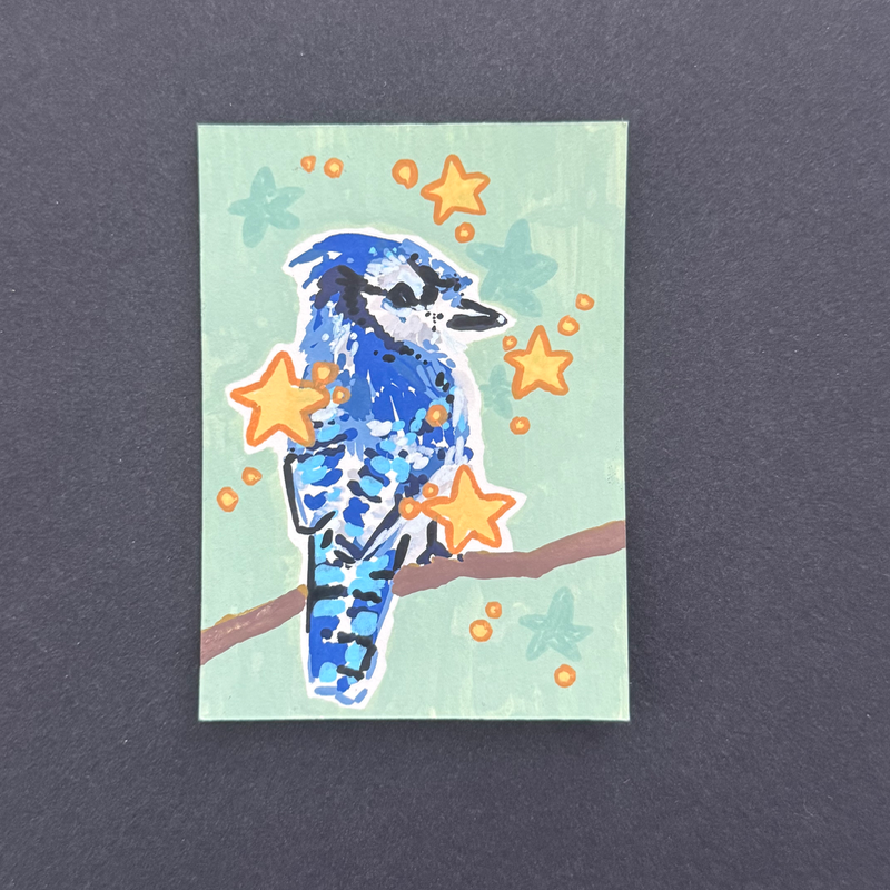 starry jay aceo art card