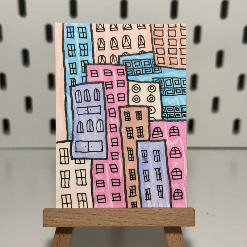 ACEO Original Art Card Not a Print By Ksenija Cordova aceo art card