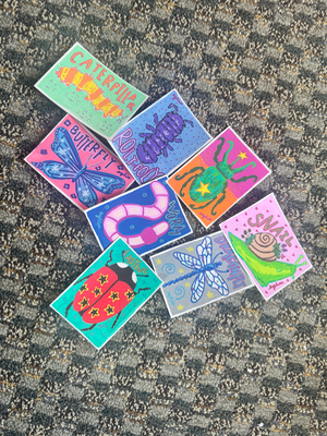 The Garden Lurkers: Caterpillar aceo art card thumbnail 5