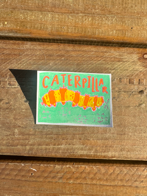 The Garden Lurkers: Caterpillar aceo art card thumbnail 1